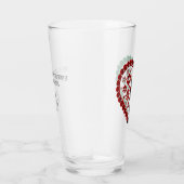 レッドブラックグリーンフローラハートハッピークワンザ タンブラーグラス (右)