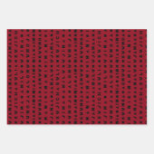 レッドブラックグリーン7日ズオブクワンザ ラッピングペーパーシート (正面3)