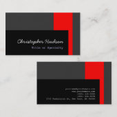 レッドブラックグレーコンサルタントの名刺 名刺 (正面/裏面)