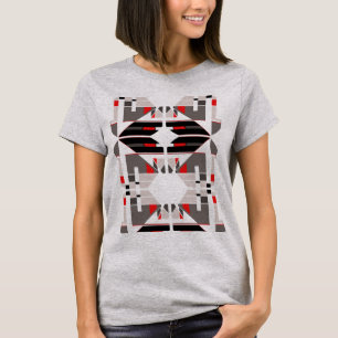 レッドブラックグレーシンメトリックスサウスウエストアートインスパイア Tシャツ