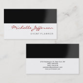 レッドブラックグレーホワイトイベントプランナー名刺 名刺 (正面/裏面)