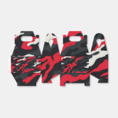 レッドブラックグレーホワイトカモフラージュ迷彩柄パターン フェイバーボックス (折り畳みなし)