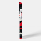 レッドブラックグレーホワイトカモフラージュ迷彩柄パターン Case-Mate iPhoneケース (裏面 / 左)