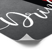 レッドブラックグレーホワイトキッチン引用文ドリンクウォールアート ポスター (角)