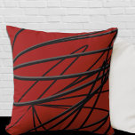 レッドブラックグレーモダンエレガント抽象芸術 クッション<br><div class="desc">装飾用クッションモダンは赤エレガント、黒、グレーの抽象芸術線状組成を特徴とする。線形パター芸術的ンを持つオーガニック抽象デザインは、赤い背景にオーガニック黒とグレーの離れ線が渦巻き出す。この飾り枕は、どの部屋の装飾に色のスプラッシュをモダン追加するためにバインドされている。両側芸術的のデザインは、黒と灰色の色のハイライトと赤の背景に影を付けた奥行きと遠近感を提供する層構造ポップ・アートのである。ベクターグラフィックスを使用して設計さカスタマイズれ、背景、形状および色を変更すること縁どで、または「このデザイ連絡ナー」ボタンを使用してTECDを作成することができます。デザインを作パーソナライズされた成するには、「カスタマイズ」を選択し、レイヤーセクションに移動して画像を表示し、好みに合わせて背景、形状および色を変更します。リビングルームモダンやファミリールームのソファ用の装飾枕、ベッドルームやチェア用のアクセントピローお気に入りのル、または思いやりあるホームギフトモダン。</div>