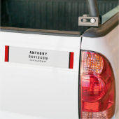 レッドブラックグレー縁どパターン名刺 バンパーステッカー (トラック上)