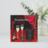 レッドブラックコルセットバチェロレッテシューズ 招待状 (スタンド正面)