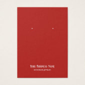 レッドブラックゴシックスカルイヤリングディスプレイカード (正面)