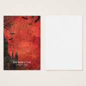 レッドブラックゴシックハロウィーンイヤリングディスプレイカード (正面&裏面)