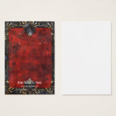 レッドブラックゴシックハロウィーンイヤリングディスプレイカード (正面&裏面)