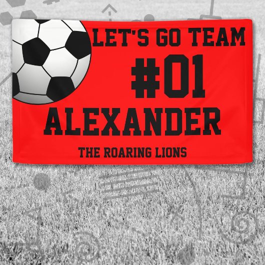 レッドブラックサッカーチーム 横断幕