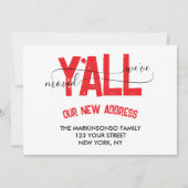 レッドブラックストライプ我々は動く発表 招待状 (正面)