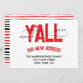 レッドブラックストライプ我々は動く発表 招待状