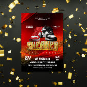 レッドブラックスニーカーパーティーフライヤー招待状 招待状