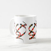 レッドブラックスネークアート コーヒーマグカップ (正面左)