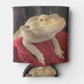 レッドブラックタンリル'ムルフキュートおもしろいひげドラゴン 缶クーラー (正面)