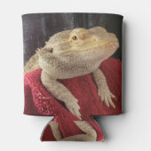 レッドブラックタンリル'ムルフキュートおもしろいひげドラゴン 缶クーラー (裏面)