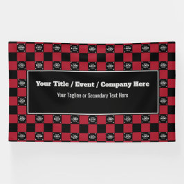 レッドブラックチェック – 企業のイベント/トレードショー 横断幕