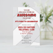 レッドブラックチームカラーバレーボールシーズン 招待状 (スタンド正面)