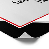 レッドブラックチームカラーバレーボールチームの写真 ポスター (角)