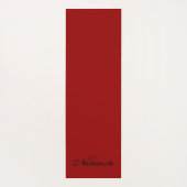 レッドブラックナマステタイポグラフィ ヨガマット (裏面)