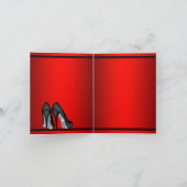 レッドブラックハイヒールシューズサンキューカード サンキューカード (内部)