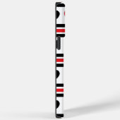 レッドブラックハートズストライプパタンバレンタインデー Case-Mate iPhoneケース (裏面 / 右)