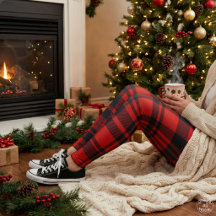 レッドブラックバッファロープラッドクリスマスホリデー