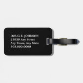 レッドブラックバッファロープレイドエルク ラゲッジタグ (裏面横)