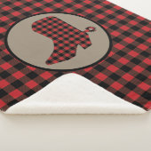 レッドブラックバッファロープレイドカウボーブーツ シェルパブランケット (3/4)