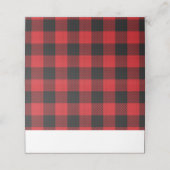 レッドブラックバッファロープレイドクリスマスホリデー プレイスカード (外部開封)