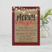 レッドブラックバッファロープレイドバーチャルクリスマスパーティー 招待状 (スタンド正面)