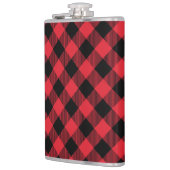 レッドブラックバッファロープレイド フラスク (左)