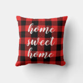 レッドブラックバッファロープレイド | Lumberjack パーソナライズされた クッション (裏面)