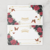 レッドブラックバラフローラ金ゴールド蝶キンセアニラ プレイスカード (外部開封)