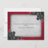 レッドブラックバラ結婚ズ サンキューカード (裏面)