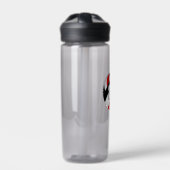 レッドブラックバレーボールクラブカラーカスタムチーム名 ウォーターボトル (正面)