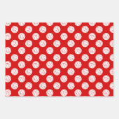 レッドブラックバレーボールチームお祝い誕生日 ラッピングペーパーシート (正面2)