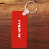 レッドブラックバレーボールチームが子どもたちをカラーパーソナライズされたに キーホルダー (裏面)