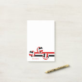 レッドブラックバレーボール名前をカスタムする ポストイット (デスク上)