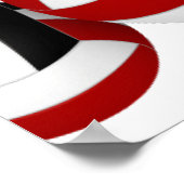 レッドブラックバレーボール子供の誕生日パーティー ポスター (角)