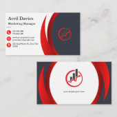 レッドブラックビジネスカード 名刺 (正面/裏面)