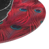 レッドブラックピーフクロウ大理石アガテグラム カッティングボード (角)