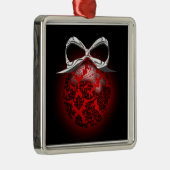 レッドブラックファンシーシルバーホリデーツリーデコレーション メタルオーナメント (右)
