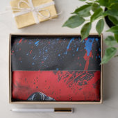 レッドブラックブルーバッファロー顔右デクページ 薄葉紙 (ギフト)