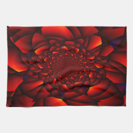 レッドブラックブルーペタル キッチンタオル