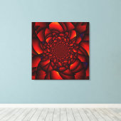 レッドブラックブルーペタル キャンバスプリント (インサイチュ (ウッドフロア))
