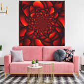 レッドブラックブルーペタル キャンバスプリント (インサイチュ (リビング))