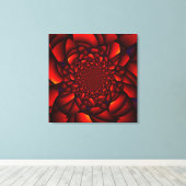 レッドブラックブルーペタル キャンバスプリント (インサイチュ (ウッドフロア))