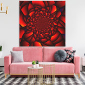 レッドブラックブルーペタル キャンバスプリント (インサイチュ (リビング))